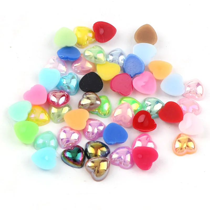 Чехол для телефона из АБС-пластика с имитацией сердца плоские бусины жемчуга