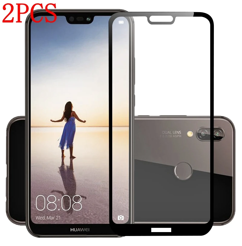 2 шт. полное покрытие закаленное стекло для Huawei Nova 3e Защитная пленка экрана Nova3e ANE