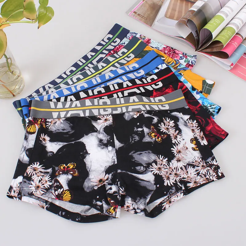 WJ Брендовое Мужское нижнее белье мужские боксеры трусы шорты с карманом