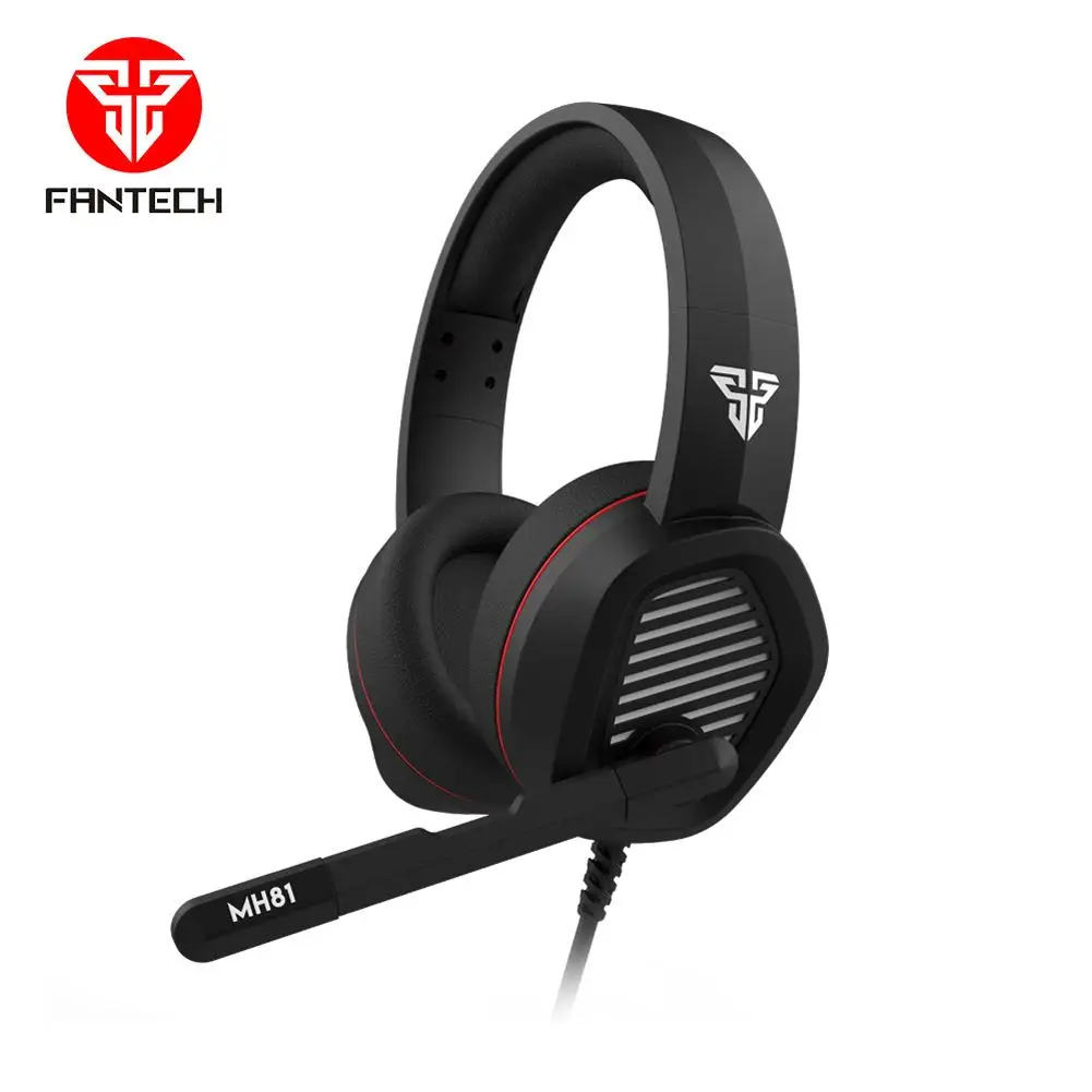 FANTECH MH81 игровая гарнитура 7,1 канальный объемный высококачественный звук Игровые наушники для игр с шумоподавлением микрофон - Цвет: Black