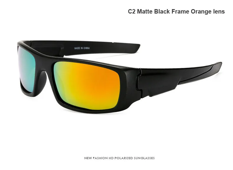 C2black orange Новые мужские поляризованные очки для рыбалки мужские спортивные солнцезащитные очки ночного видения очки для вождения oculos Gafas lunettes - Цвет: C2black orange