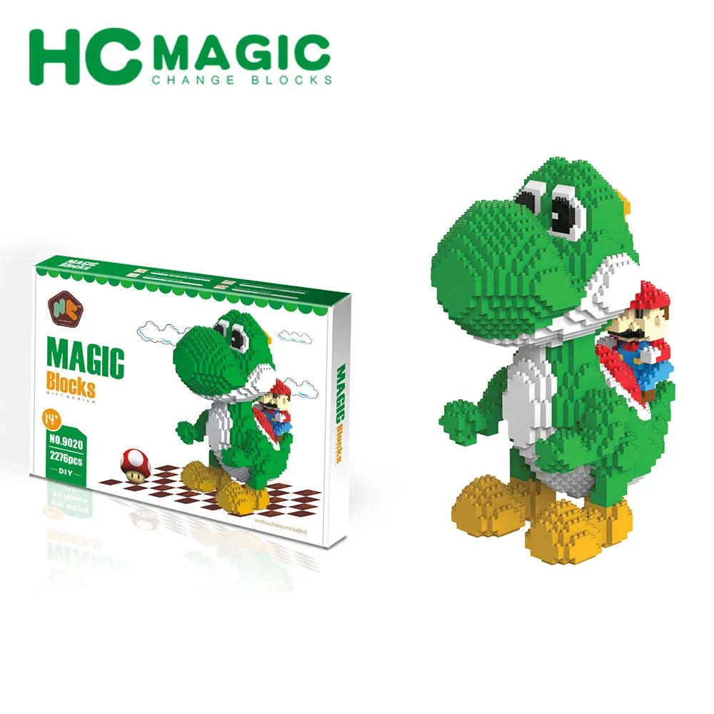 HC MAGIC 9020 алмазные строительные блоки Марио Йоши Детские сборные подарки DIY