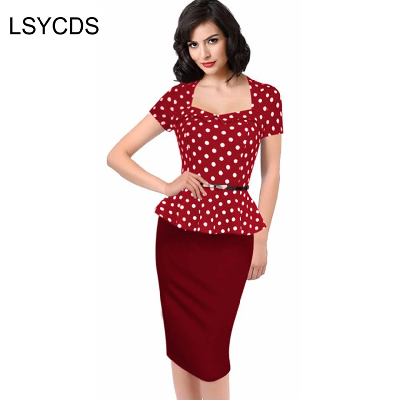 Женское летнее платье с коротким рукавом облегающее карандаш поясом 4XL для