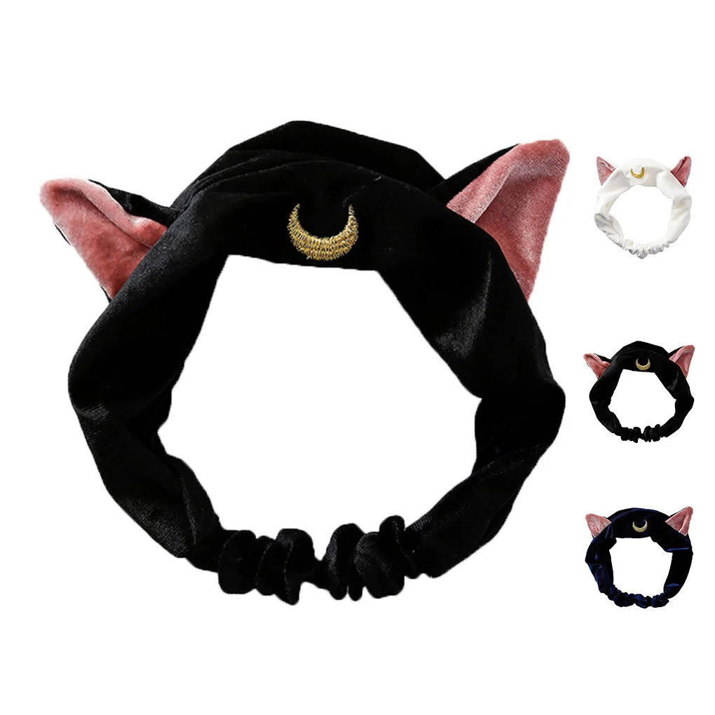 Hot Sale Women Cat Ears Headband Face Wash Cosmetic Hair Hoop Make up Headwear Shower Yoga Hair Band