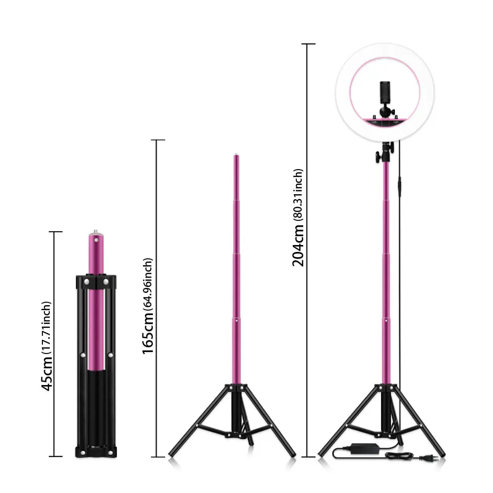 Светодиодная кольцевая лампа батарея освещение для фотосъемки на YouTube видео