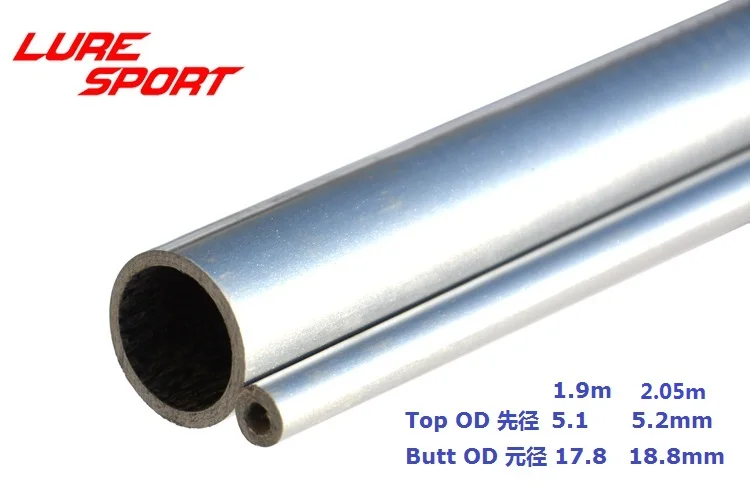LureSport 2 комплекта 2,05 м/1,9 м жесткая лодка стержень пустой 2 секции 20-50lb стержень строительный компонент DIY Удочка аксессуар