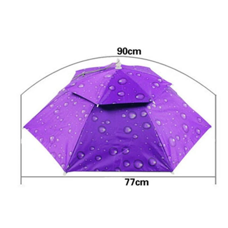 

Foldable Fishing Hat Headwear Umbrella Double Layer Windproof Cap for Fishing Hiking Camping MC889
