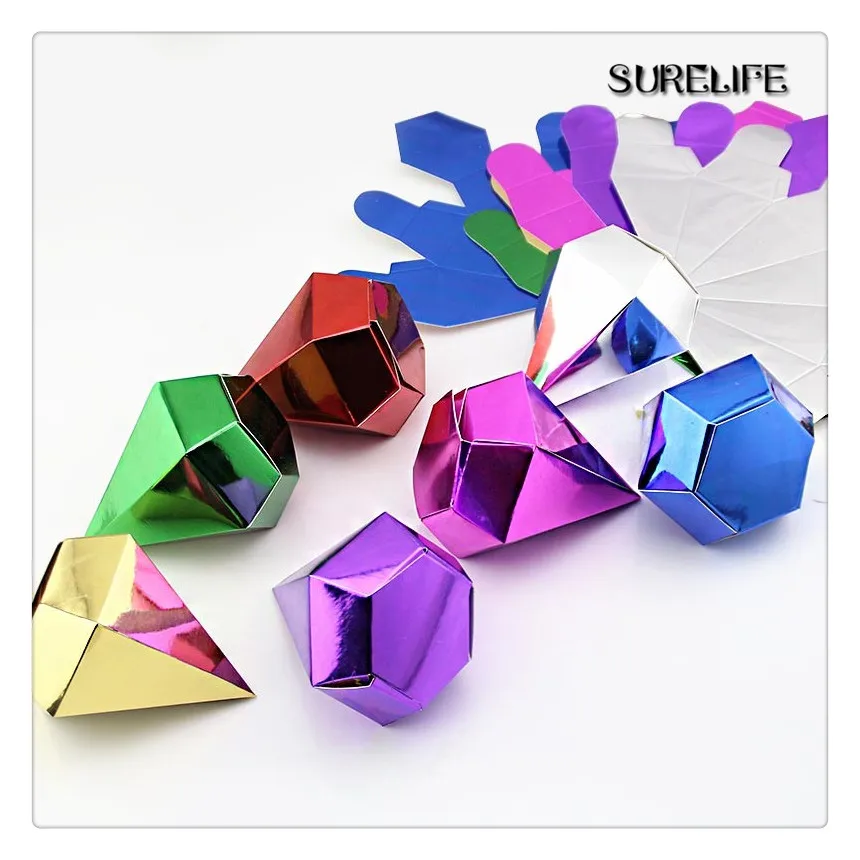 Алмазная Золотая свадебная коробка для конфет коробки подарков горячая