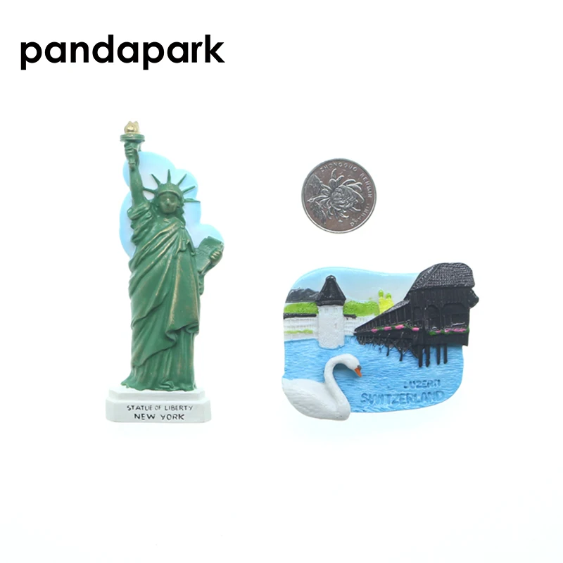 Pandapark 3D полимер магнит на холодильник из Парижа Лондона сувенир ручная работа