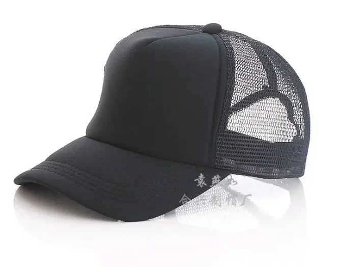 Full black Новинка, 1 шт., OEM ODM, Пользовательский логотип, реклама, дышащая сетка, Snapbacks, Кепка для водителя грузовика, для взрослых, повседневная, регулируемая бейсболка, Gorros - Цвет: Full black