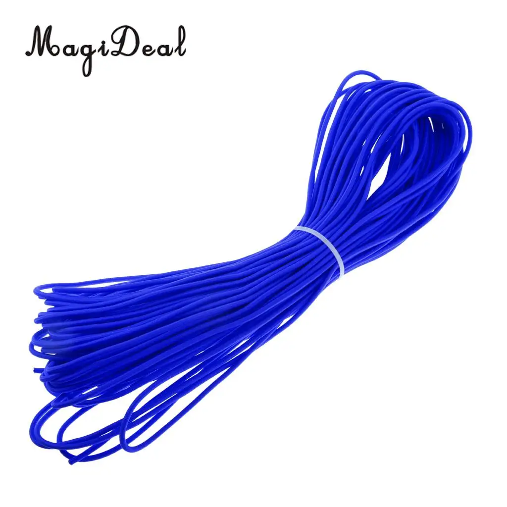 30m Blue MagiDeal 3 мм Эластичный банджи шнур морской класс шок веревка стрейч Группа связать каяк лодочная палатка полюса брезент-различные длины - Цвет: 30m Blue