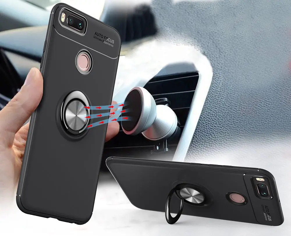 For Xiaomi Mi 5X Case Ring Holder Stand [Kickstand &amp Magnetic Car Mount] Shockproof Slim Cover for A1 5.5'' |