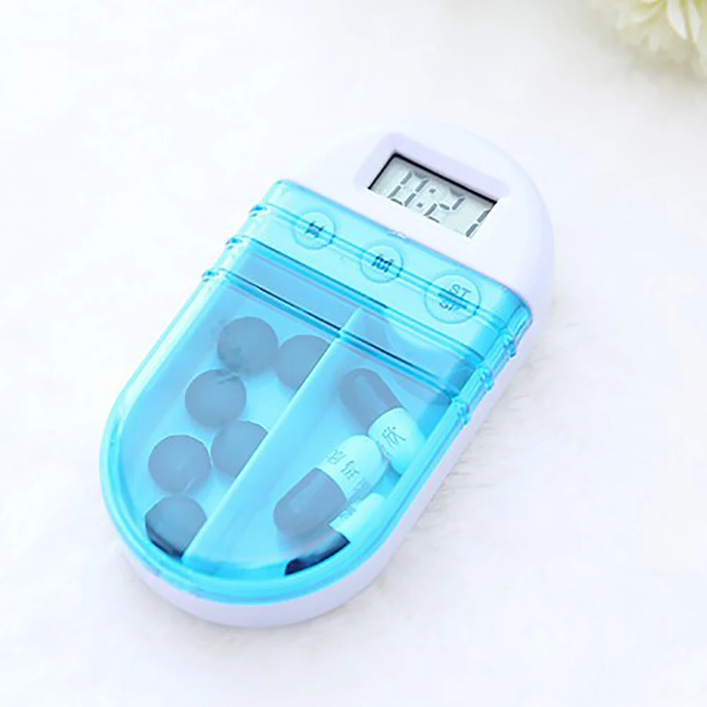 1 Pc Таблетки Box сигнализации Pill Организатор мини Портативный Ежедневно с цифровой