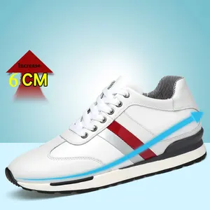 Кроссовки мужские из натуральной кожи, увеличивающие рост на 6 см