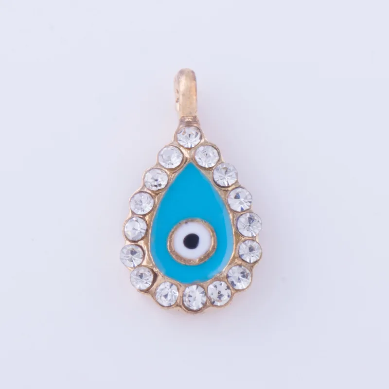 5 шт. Кристаллы Стразы голубой глаз капли воды ожерелье серьги браслет талисманы