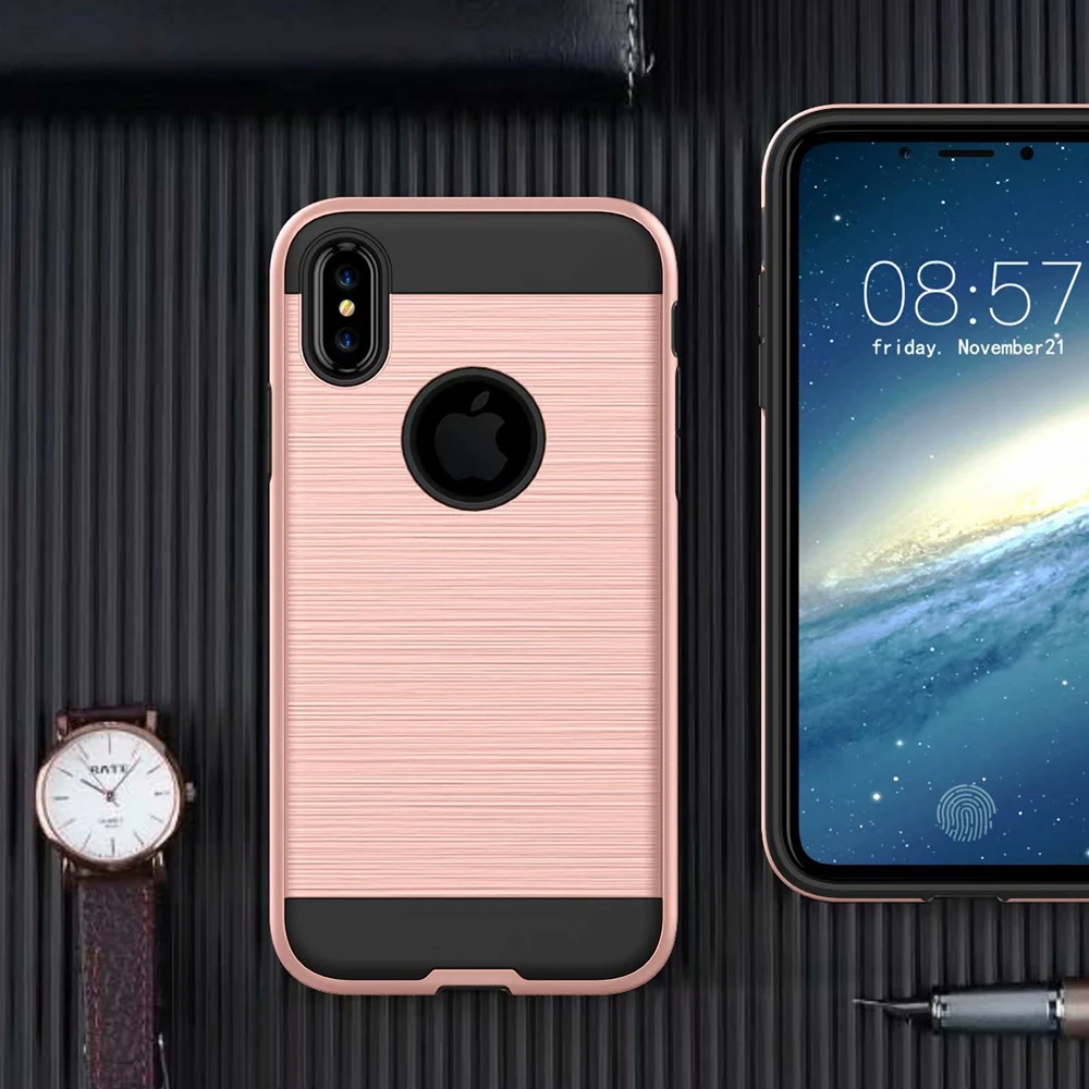 Гибридный прочный армированный чехол для Apple iPhone X 8 7 6 6S Plus 5 ярких противоударных