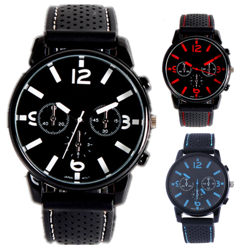 Кварцевые повседневные аналоговые спортивные стильные мужские часы для
