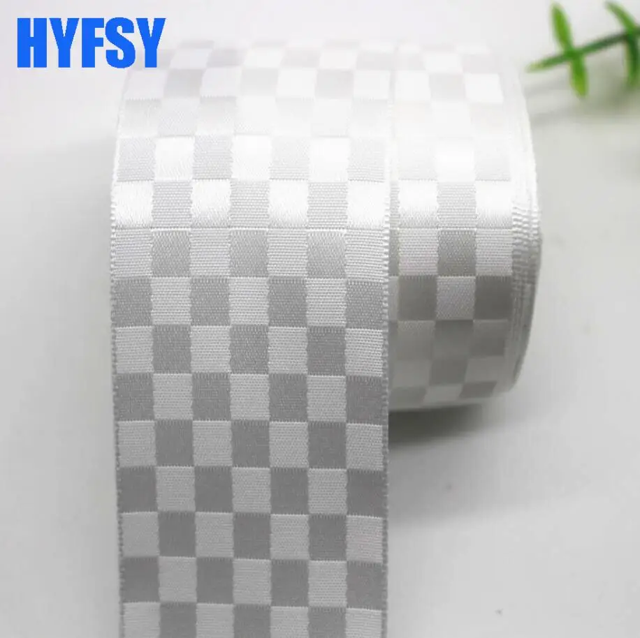 01 Hyfsy 10015 25 38 мм новая квадратная лента 10 ярдов Сделай сам бант для волос материалы для одежды подарочная упаковка атласная клетчатая вручную изготовленная лента - Цвет: 01