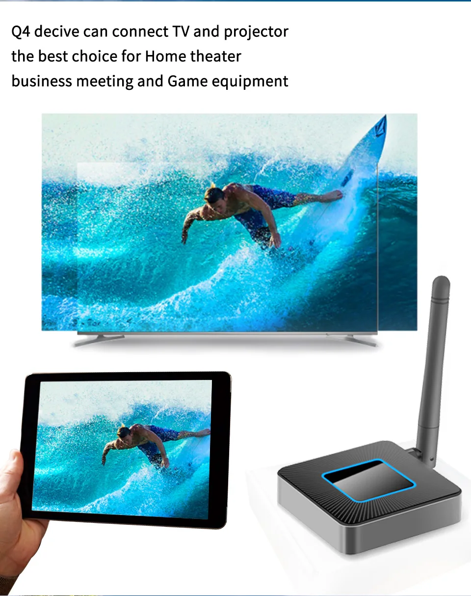 AV+ HDMI 2,4G& 5G Wifi дисплей ключ Q4 беспроводной экран зеркальное отображение адаптер 1080P HDMI видео приемник Мини Дисплей приемник
