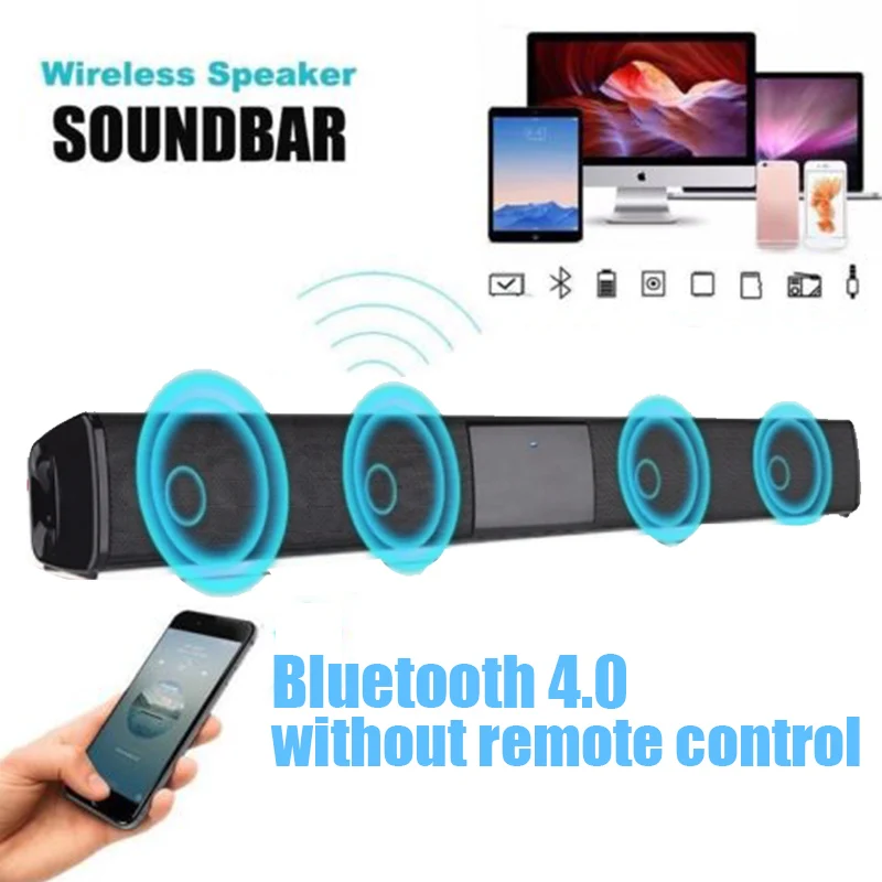 Домашний ТВ динамик беспроводной Bluetooth динамик Саундбар звуковая панель звуковая система бас стерео музыкальный плеер Boom Box с fm-радио