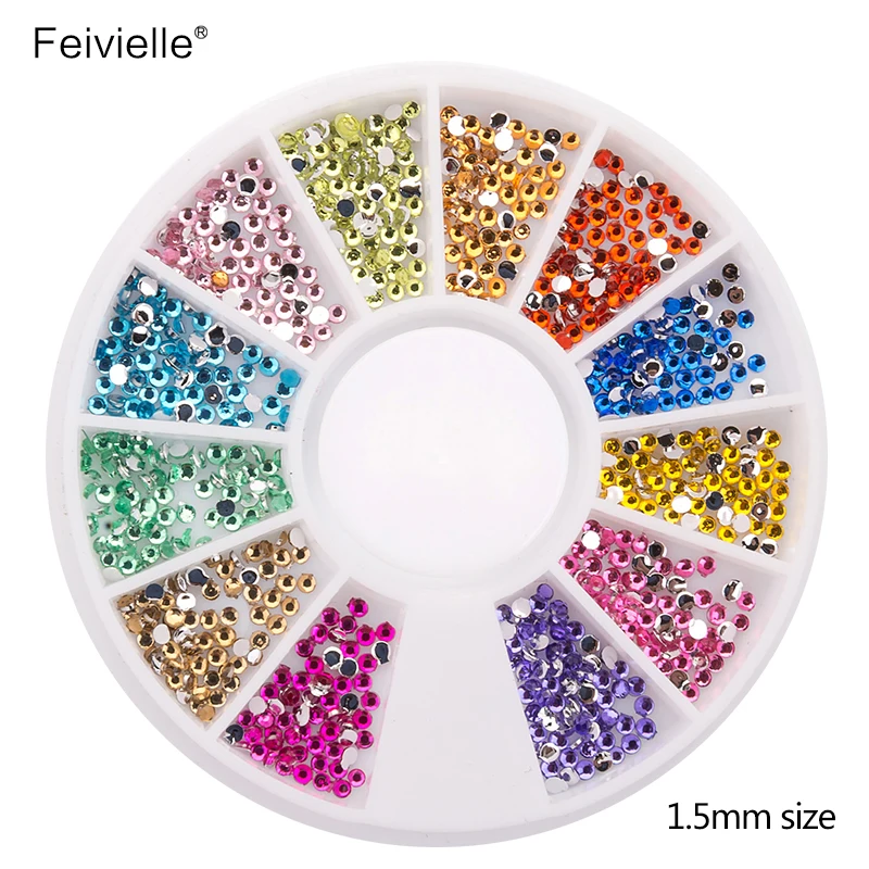 Новинка стразы Feivielle 1 5 мм аксессуары для дизайна ногтей искусственные 3d