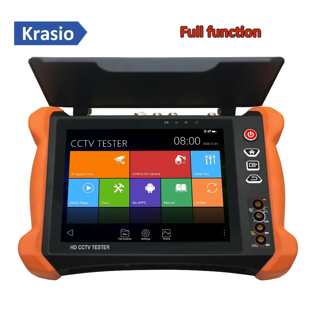 Multi function Handheld IP Camera Test Monitor 4K H.265 H.264 8MP TVI CVI AHD SDI with 8 inch TFT LCD Digital Multimeter TDR |