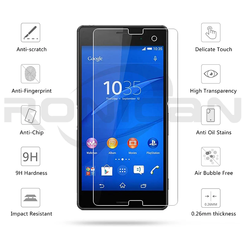 2 шт. ronican 2.5D закаленное Стекло для Sony Xperia Z3 Z4 Z5 компактный Z1 Z2 M2 M4 Aqua M5 Экран