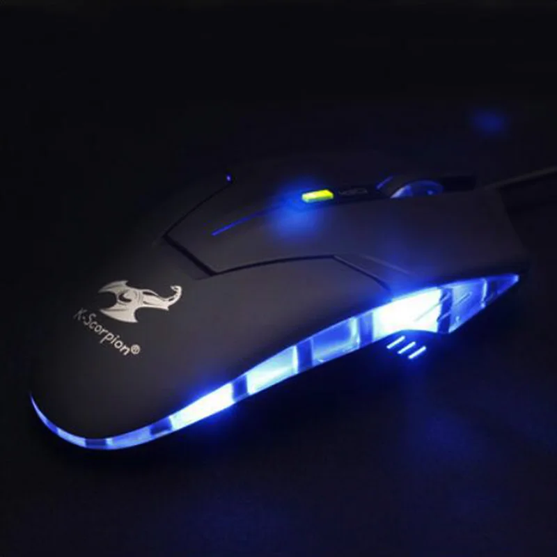 SUNSONNY новый фирменный стильный синий светильник 6D нескользящая проводная USB мышь