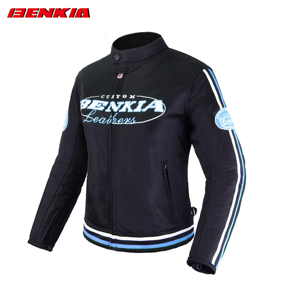 Benkia мотоцикл Женская куртка для верховой езды мото доспехи тела Светоотражающая одежда пальто Защитное снаряжение одежда женские куртки - Цвет: Black Blue