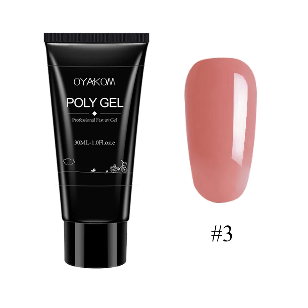 Женская мода полигель стойкий кристалл для ногтей желе камуфляжная УФ-лампа