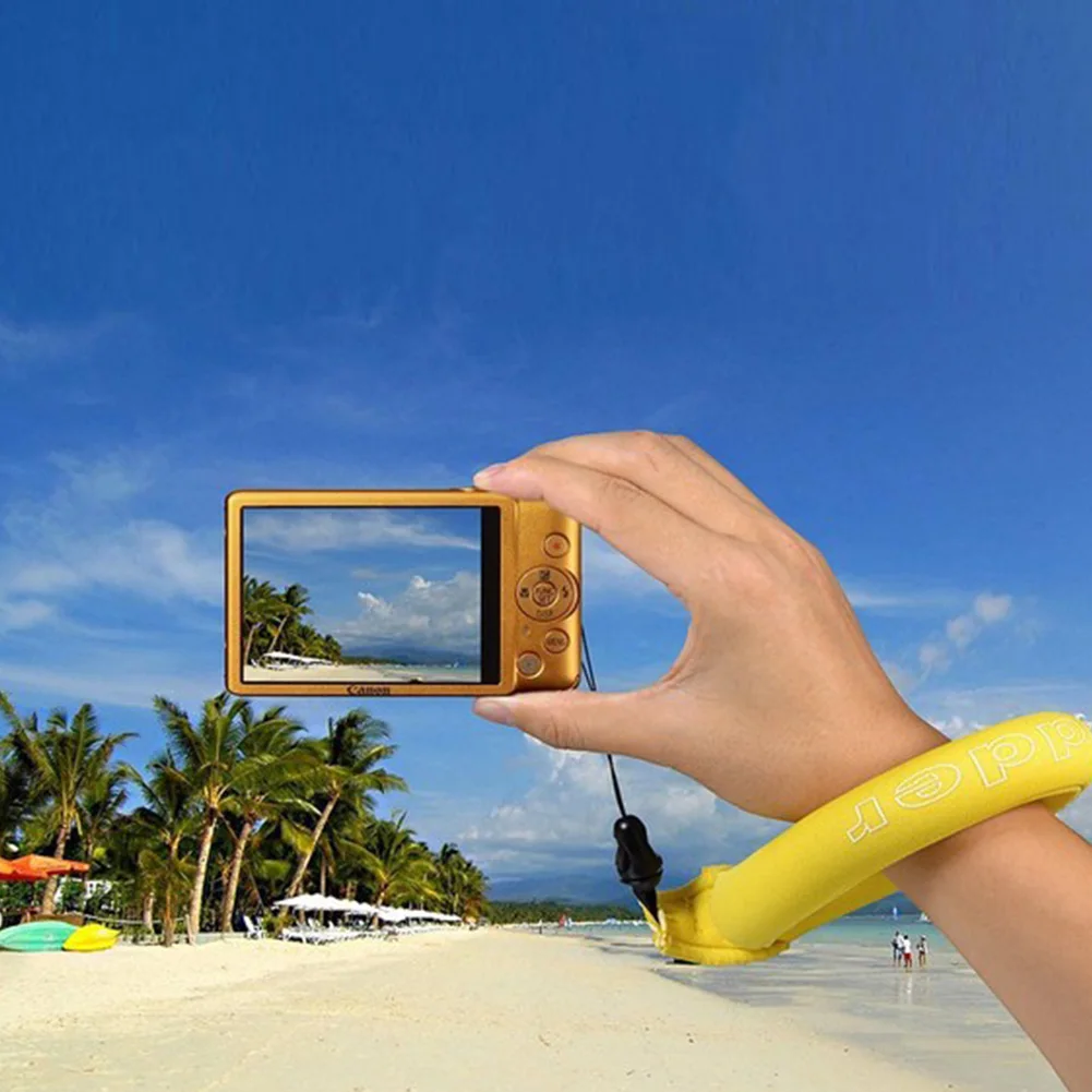 Новый Водонепроницаемый Поплавок для камеры с плавающим ремешком на запястье