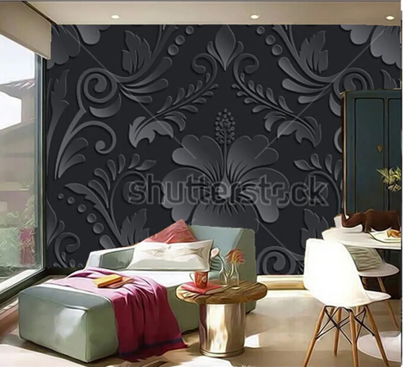 3D фрески на заказ элегантная Роскошная текстура для обои гостиной дивана