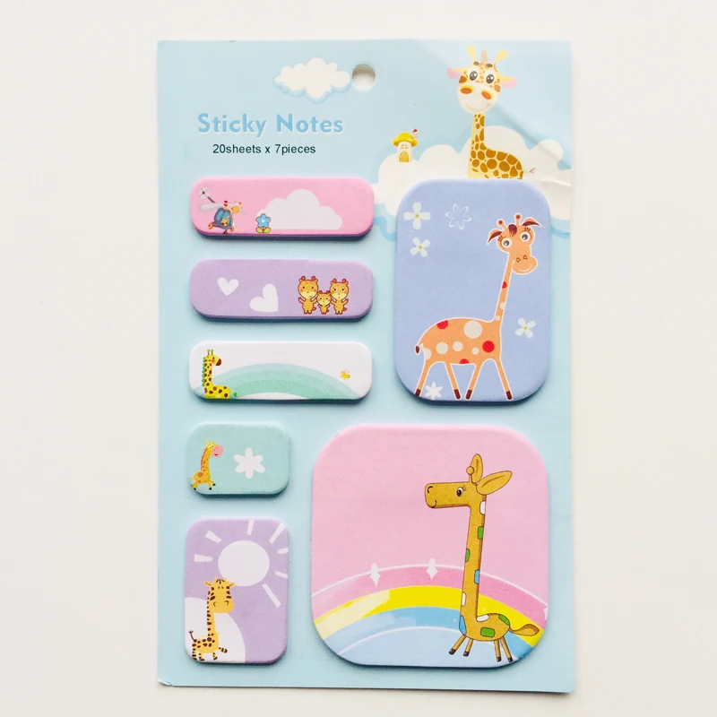 

1 Pack Lovely Giraffe Planner Stickers Sticky Notes Memo Pad Notepad Stationery Decoration Fashion Sticker