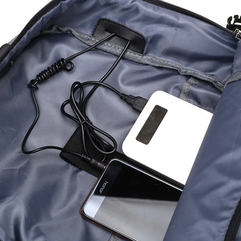 Черный мужской usb-рюкзак с защитой от кражи 17 дюймов для мужчин и женщин мальчиков