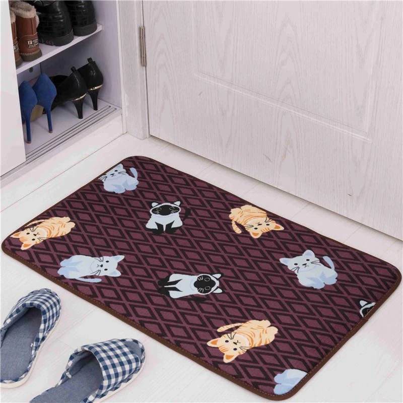 

European Living Room Floor Mat Antiskid Bathroom Bath Mat Cheap Kitchen Rug Doormat Hallway Feet Pad Kitchen Carpet 50*80/60*90