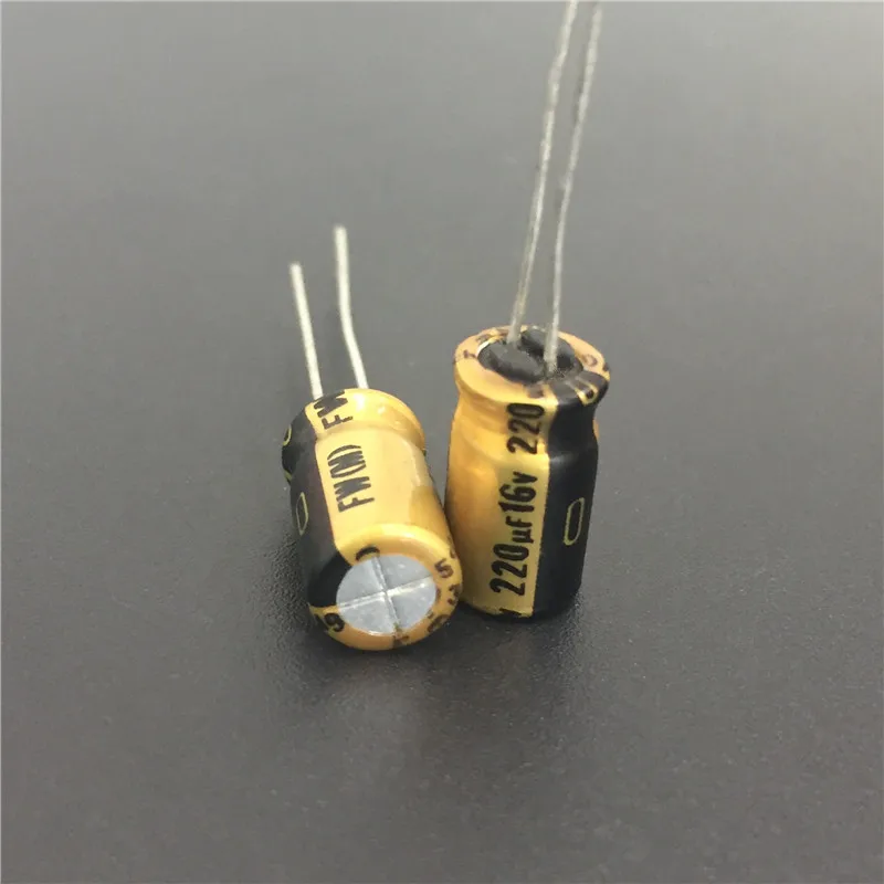 10 шт. 220 мкФ 16 В NICHICON серии FW 6 3x11 мм 16V220uF аудио Алюминий электролитический