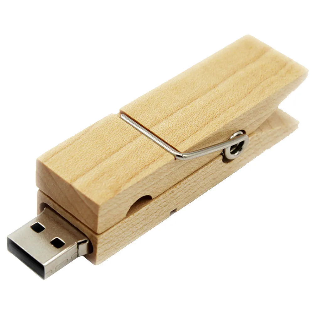 EPULA новый креативный деревянный зажим USB2.0 4G флэш память ручка для хранения