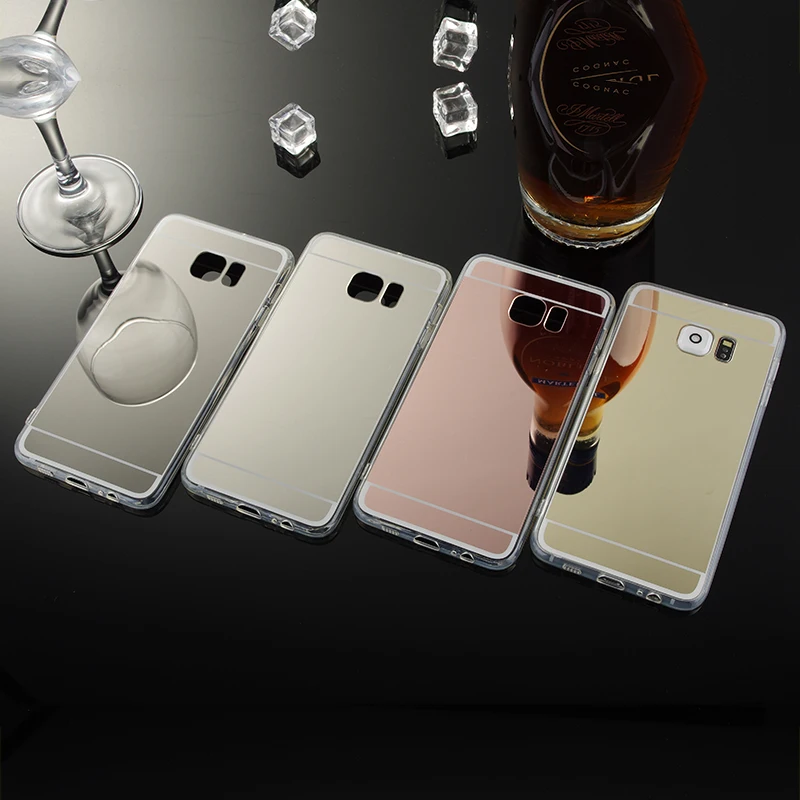 Роскошный прозрачный чехол для мобильного телефона samsung Galaxy S6 Edge Plus зеркальный из