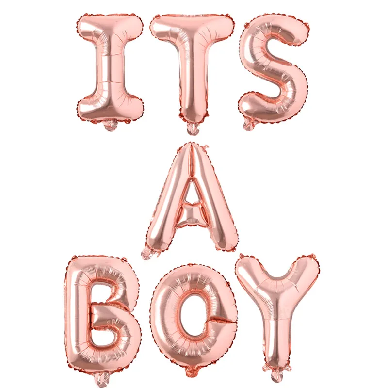 16-дюймовые розовые золотые фольгированные фотообои с надписью OH BABY для детского