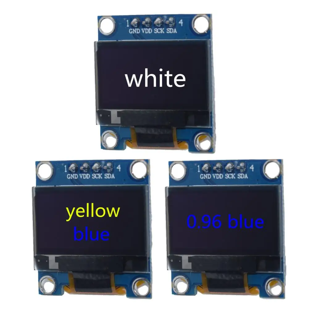 Новый Последовательный модуль OLED 0 96 дюйма IIC белый/синий/желтый 128X64 I2C SSD1306