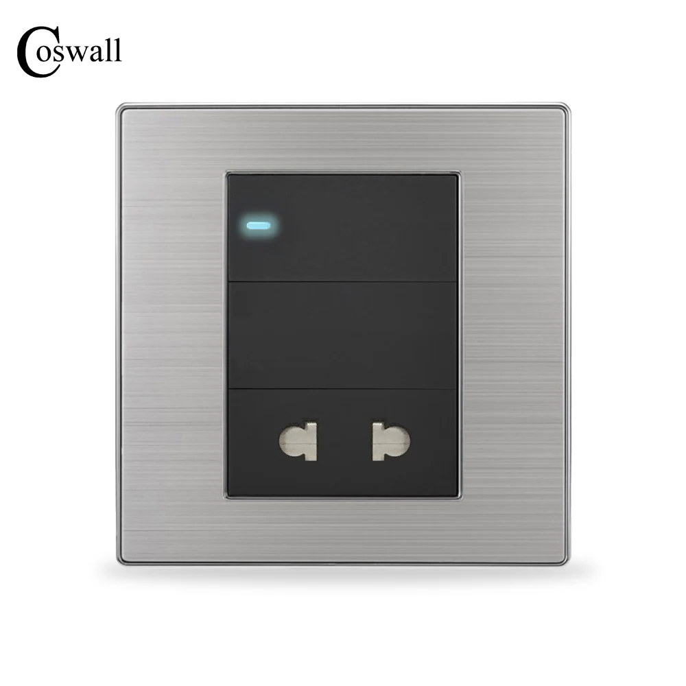 Coswall 1 банда 2 сторонний светильник переключатель с универсальным отверстием Enchufe