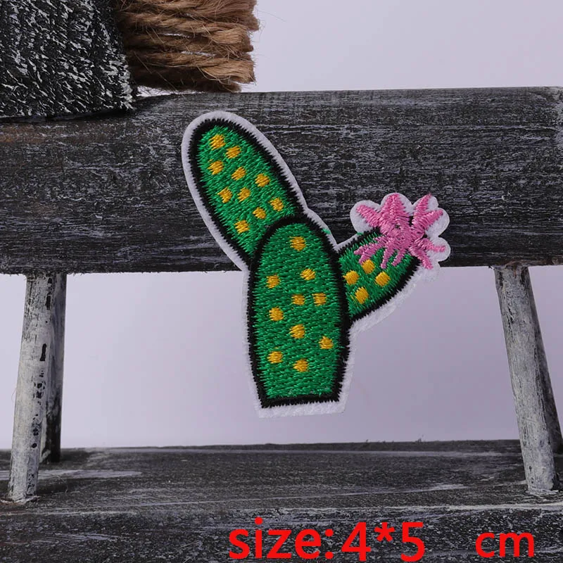 1 предмет Botany Cactus Iron On вышитая нашивка для одежды с рисунком аппликация