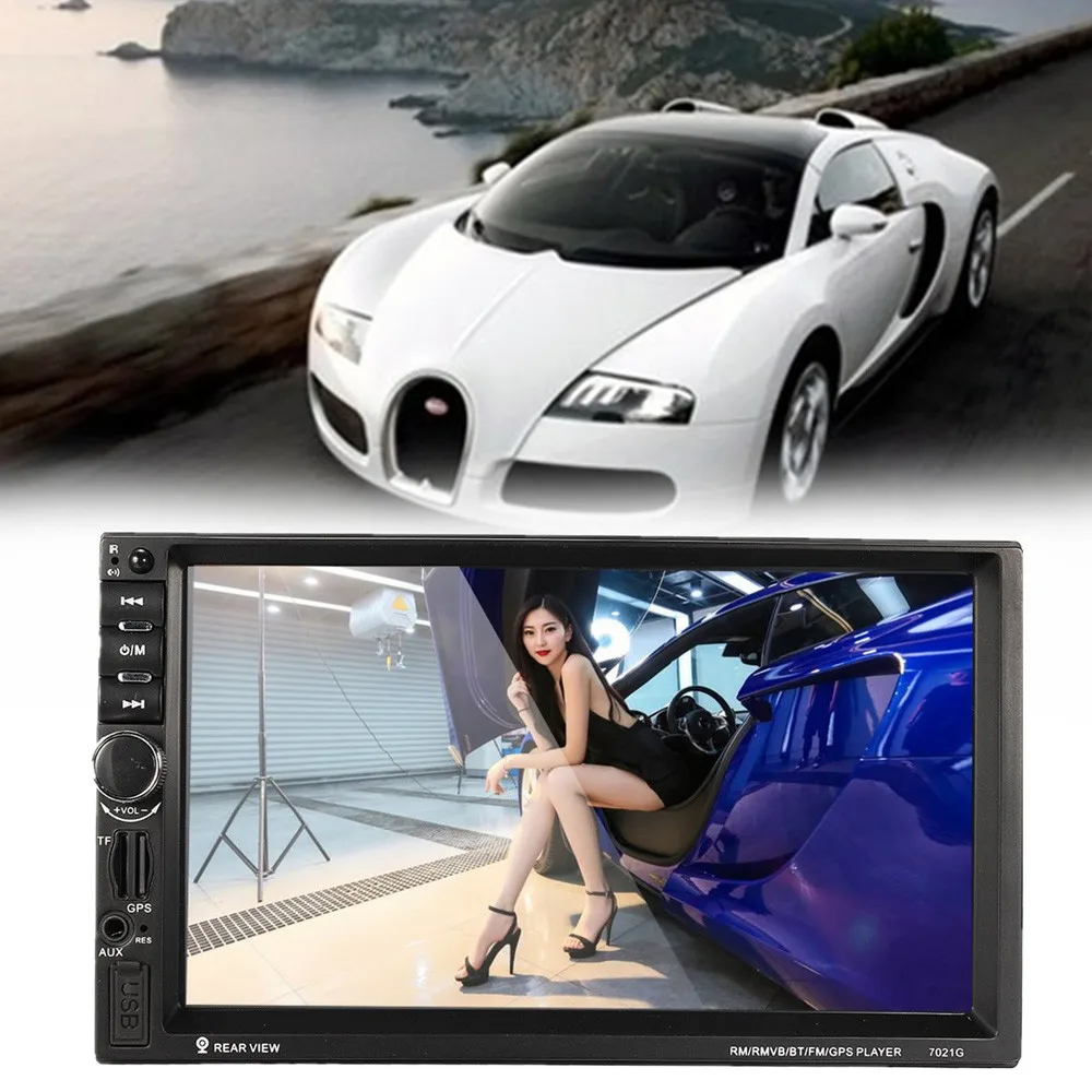 7 дюймовый gps навигатор HD Dual 2 DIN автомобильный стерео MP3 плеер Bluetooth радио GPS