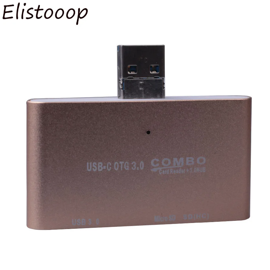 USB C OTG COMBO 3 0 HUB + CardRead Type кардридер мини адаптер для карт Type-C Android телефонов TF SD карты
