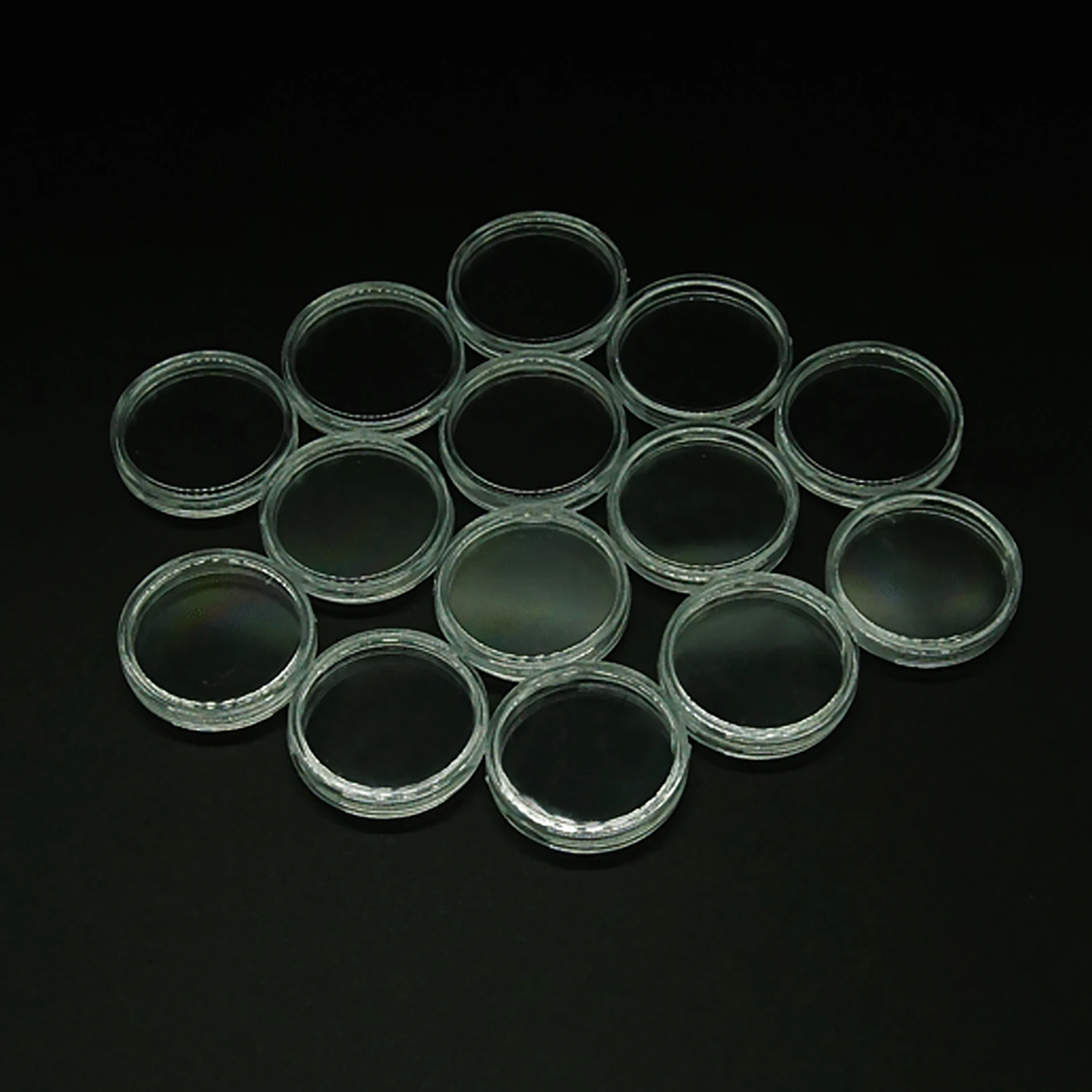 10 шт. 40 мм прозрачный Пластик Круглая Серебряная монета Золотая держатель