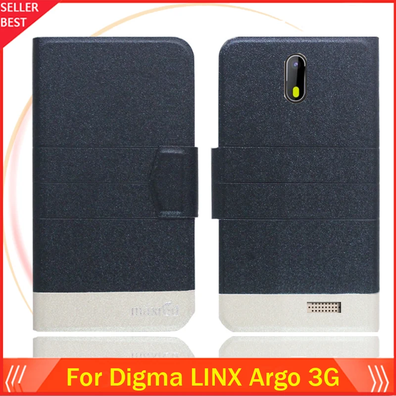 5 цветов лидер продаж! Чехол Digma LINX Argo 3G ультратонкий Эксклюзивный кожаный чехол