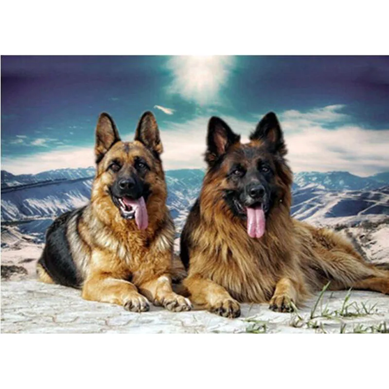 

5D DIY Diamond Embroidery Sale Animal German Shepherd Dog Pet Diamond Painting Cross-Stitch Kits 3D Diamond Mosaic Wall Stickers