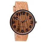 Часового пояса #401 Duobla бренд Простой Стиль под дерево кожа кварцевые часы Женское платье наручные часы