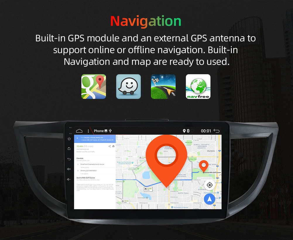 Android 9,0 автомобильный dvd gps мультимедийный плеер Подходит для Honda CRV автомобильный Радио навигатор Видео Аудио плеер 4G ram 64G rom SWC BT OBD