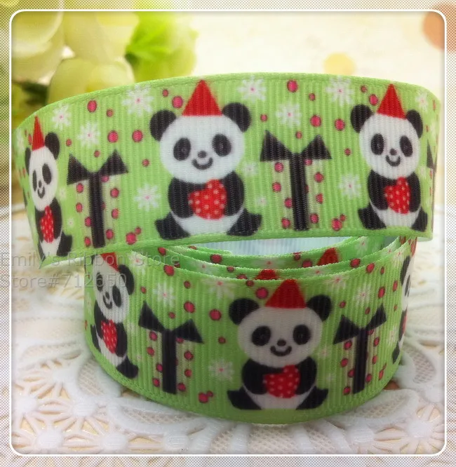 Бесплатная доставка лента в рубчик с принтом панды виде животного бант